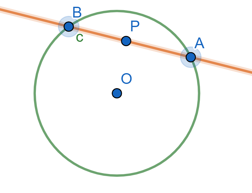 Geometría Moderna II: Potencia de un punto respecto a un punto interno de la circunferencia.